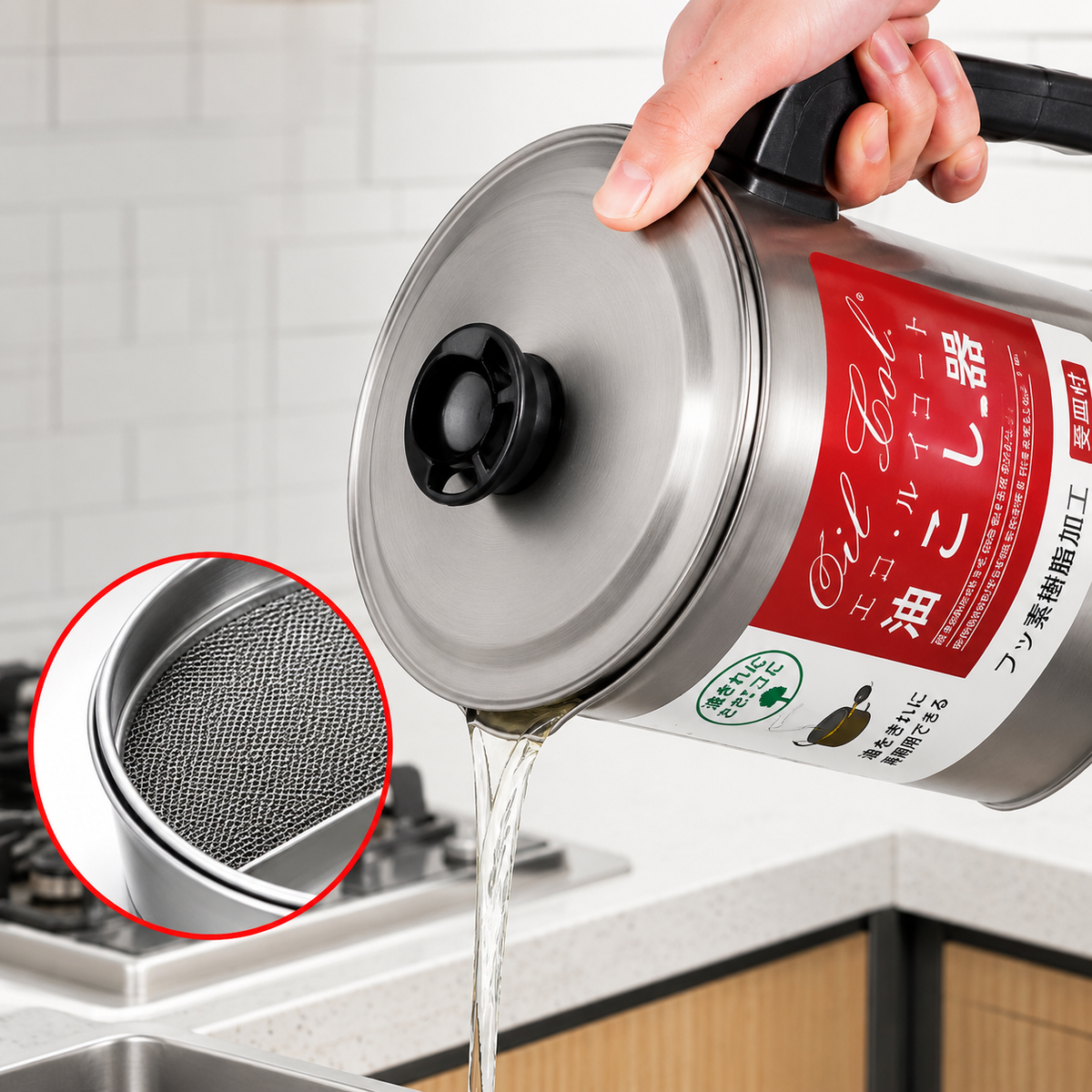 Reusable Kitchen Oil Strainer