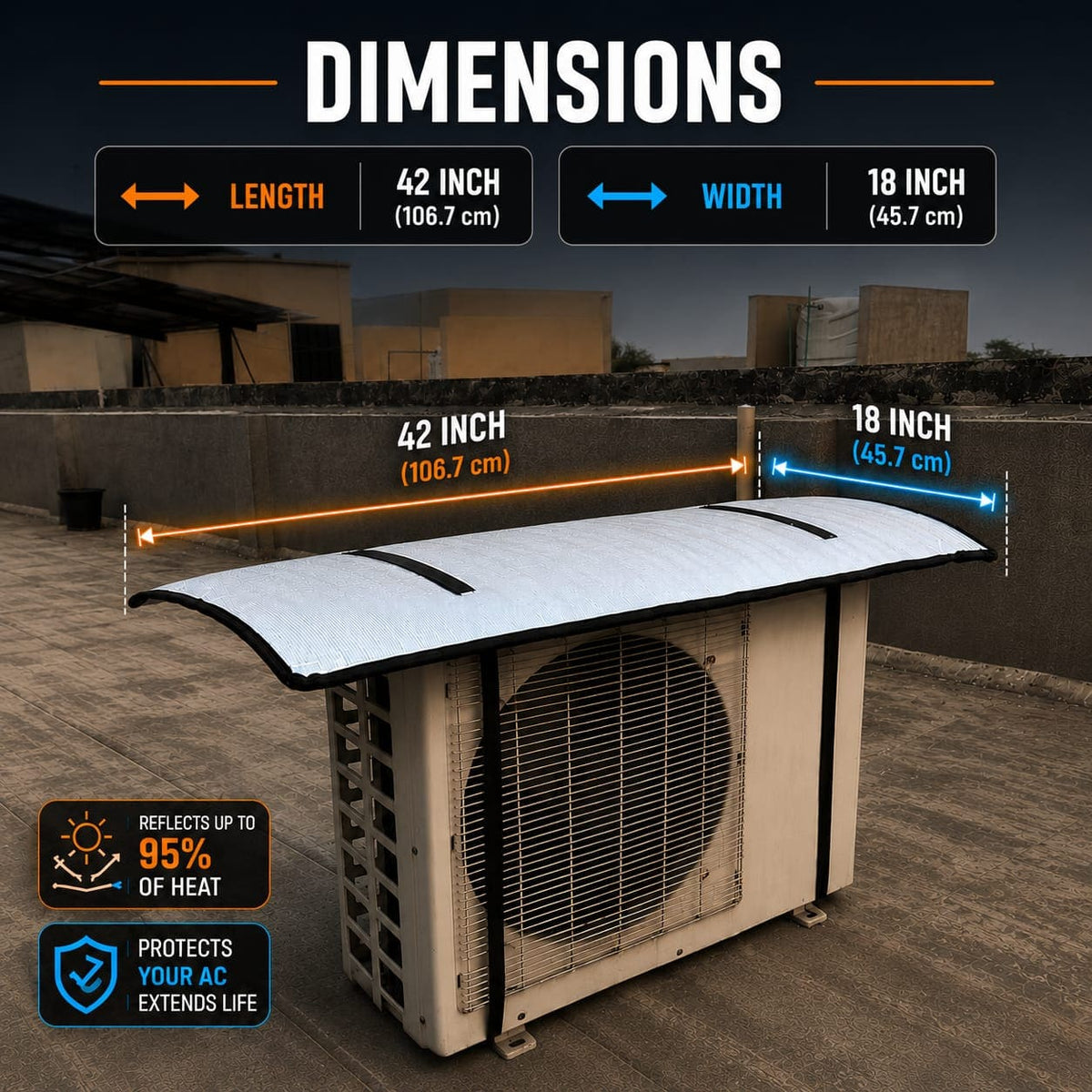 Reflective AC Outdoor Cover